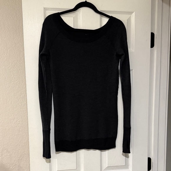 Lululemon Chai Time Black/Charcoal reversible Women's Sweater - Picture 2 of 8